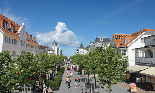 Fußgängerzone Binz, Pension Anker - Rügen
