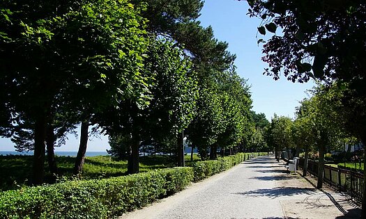 Binzer Strandpromenade südwärts - Rügen, Pension ANKER