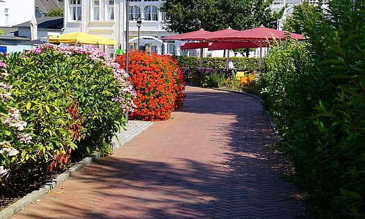 Fußgängerzone Binz, Pension Anker - Rügen