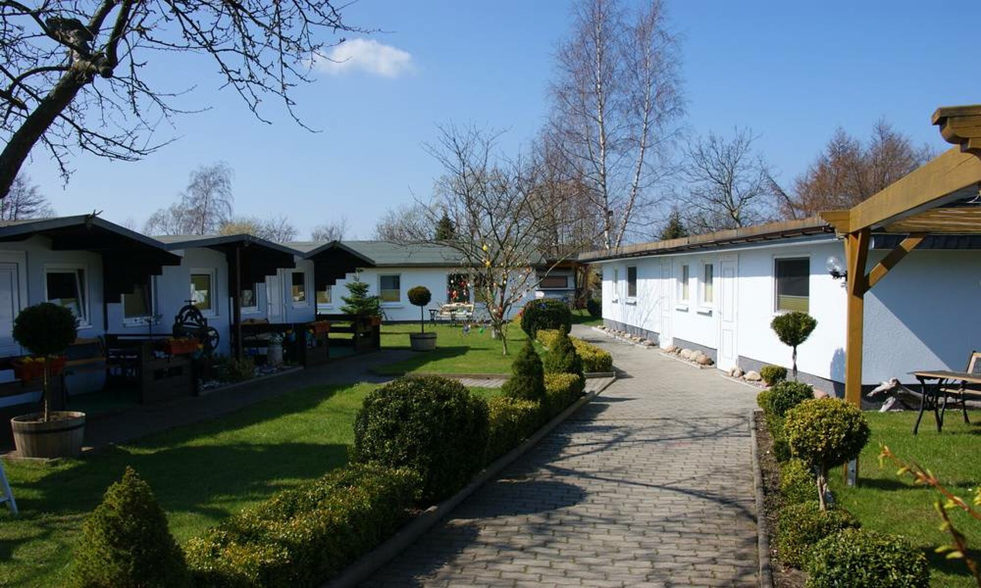 Pensionsgelände zu Ostern, Pension Anker, Binz - Rügen