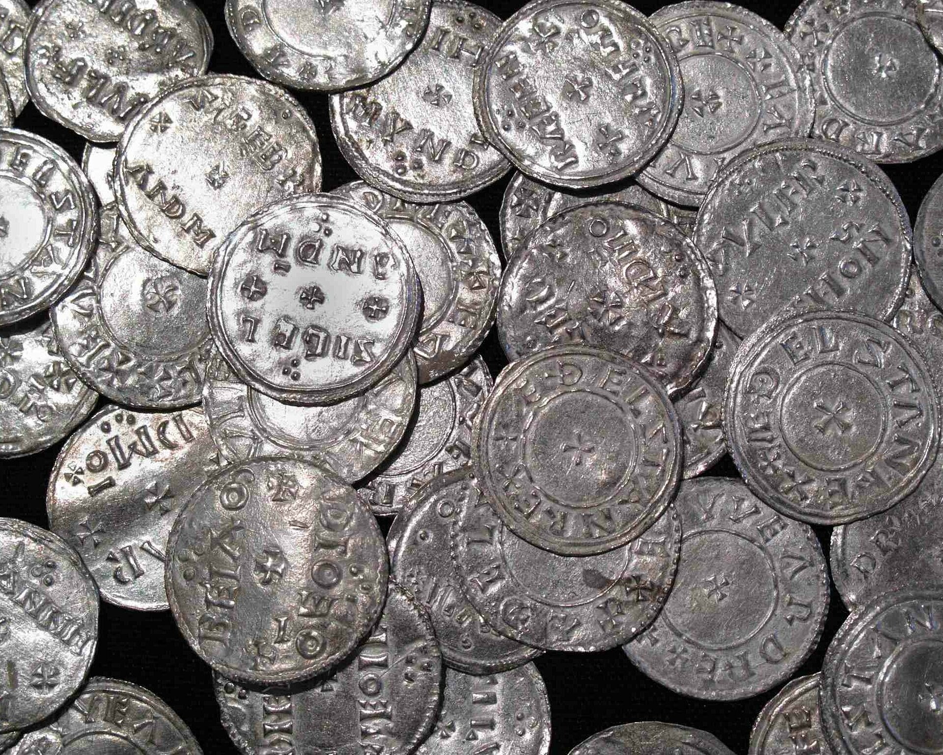 Silber Münzen aus der Wikinger Zeit