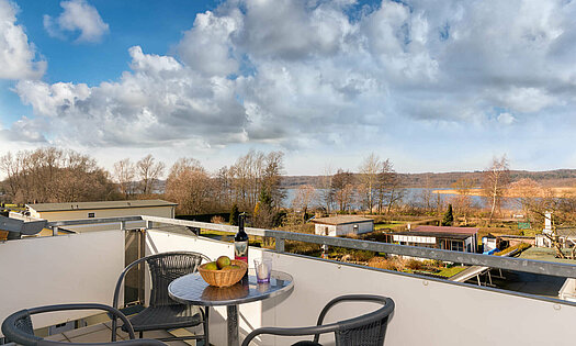 Zimmer-Balkon Pension ANKER mit Blick auf Schmachter See - Rügen, Binz