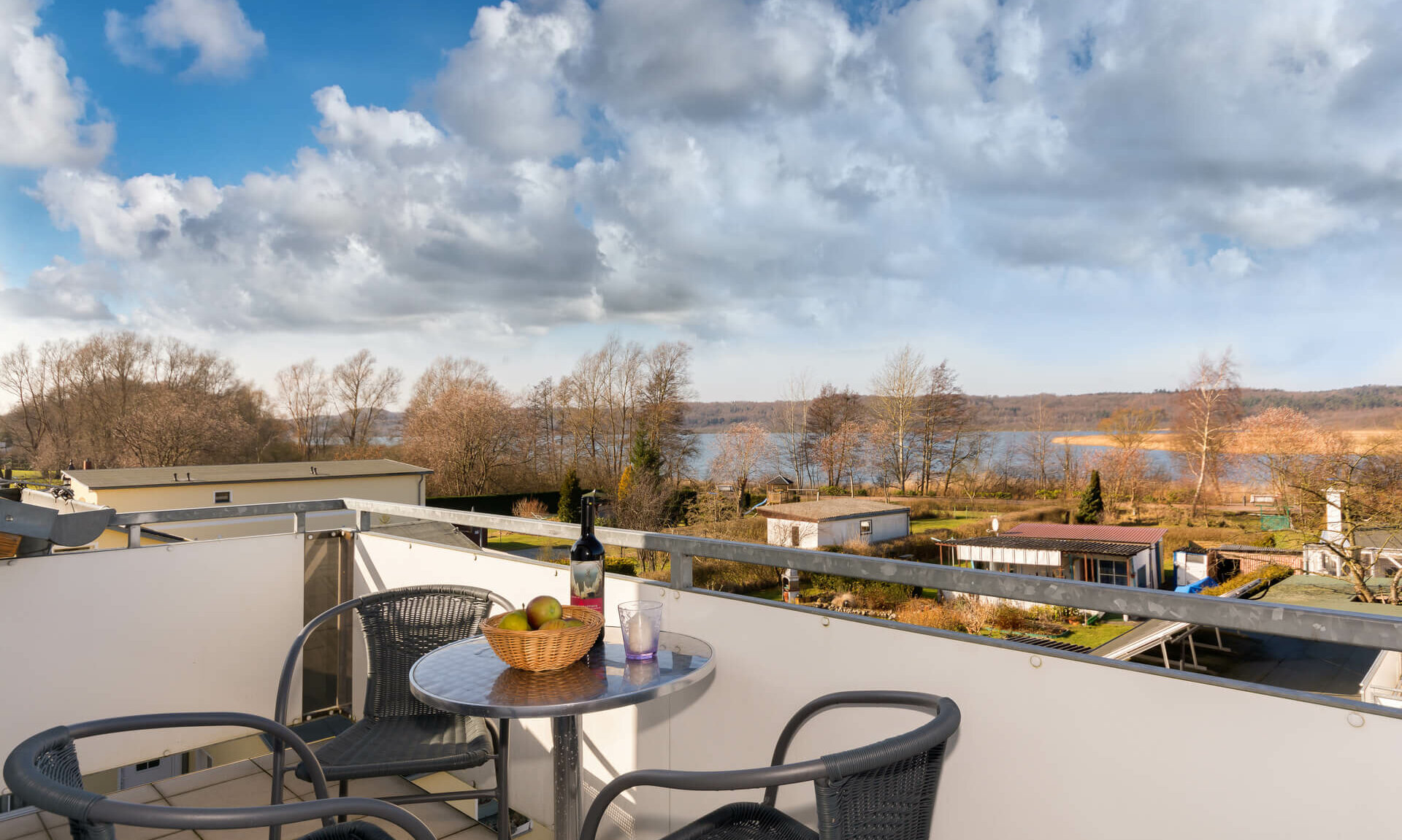 Zimmer-Balkon Pension ANKER mit Blick auf Schmachter See - Rügen, Binz