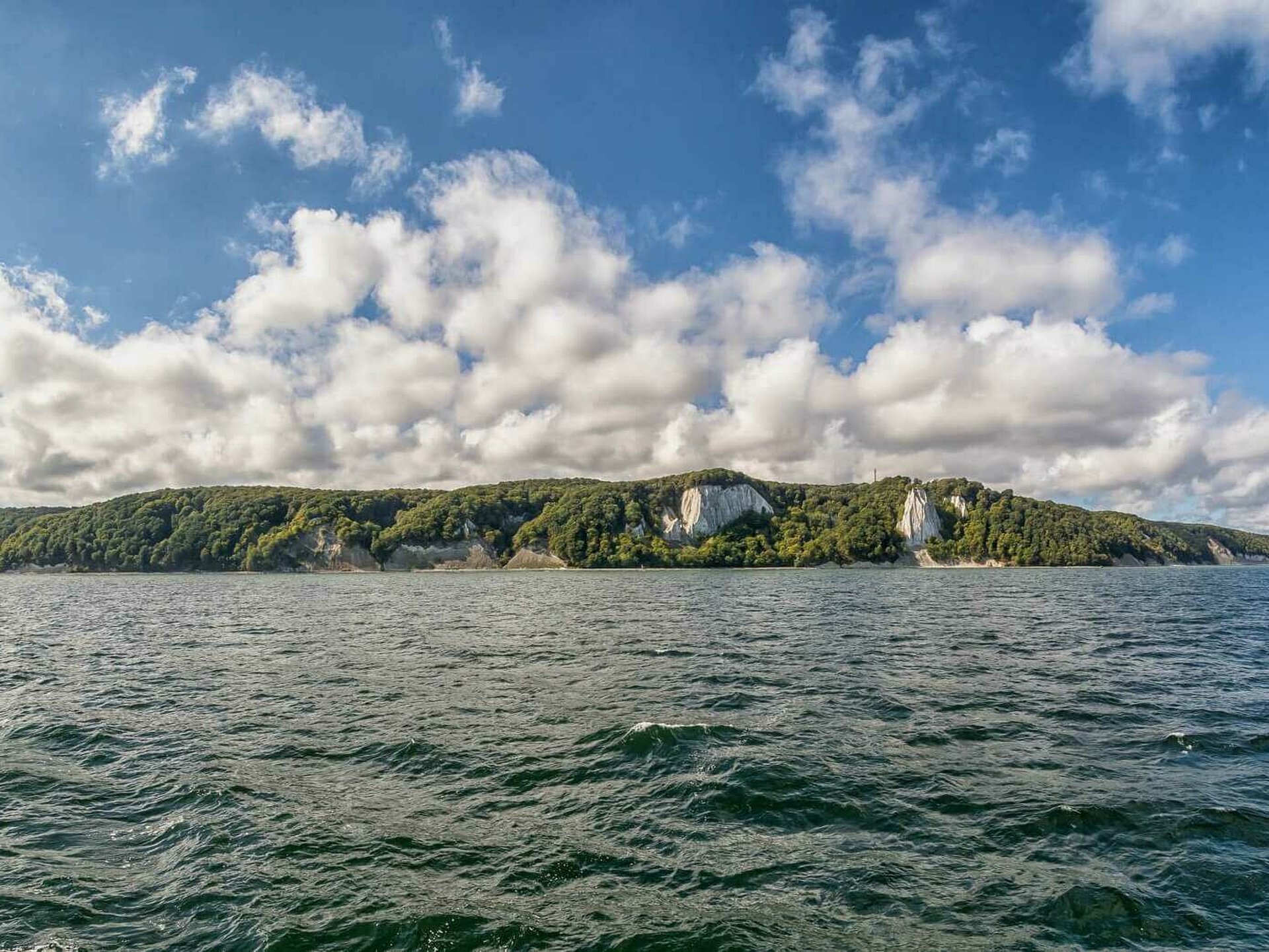 Rügener Kreideküste mit Königsstuhl vom Meer - Pension Anker, Binz