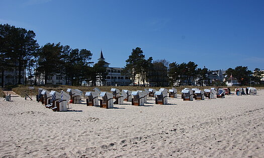 Binzer Strand mit Strandkörben - Pension Anker, Rügen