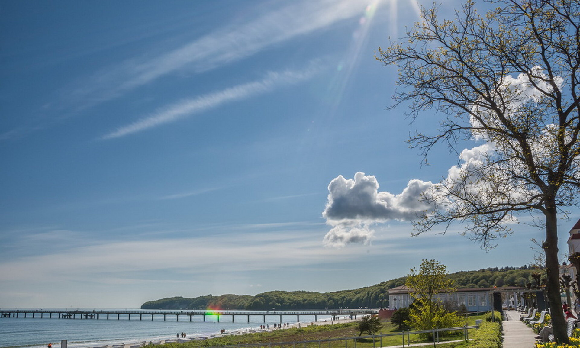 Binzer Strandpromenade, Seebrücke & Kurhausplatz - Pension Anker, Rügen