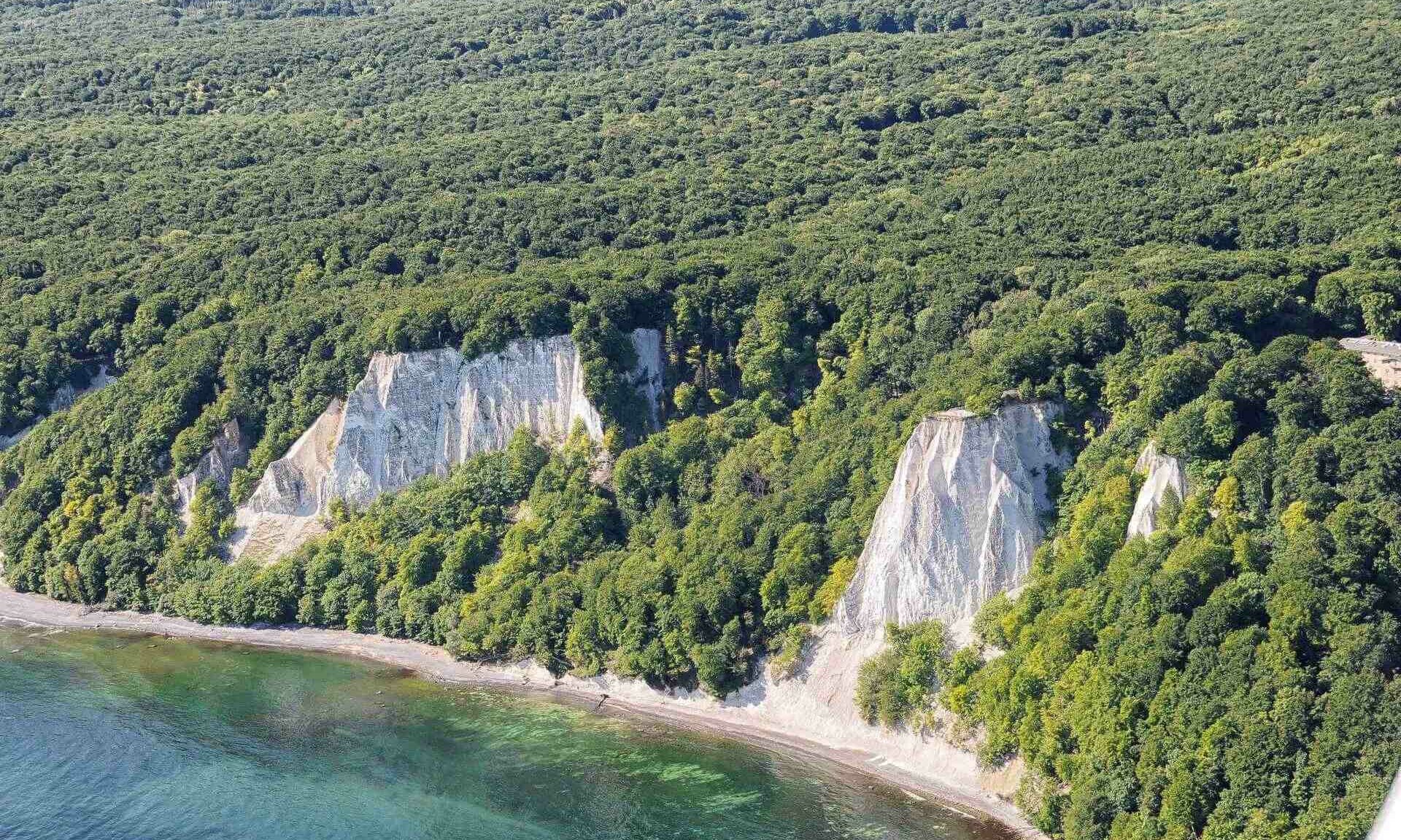 Königstuhl Kreideküste Rügen Luftaufnahme - Pension Anker, Binz