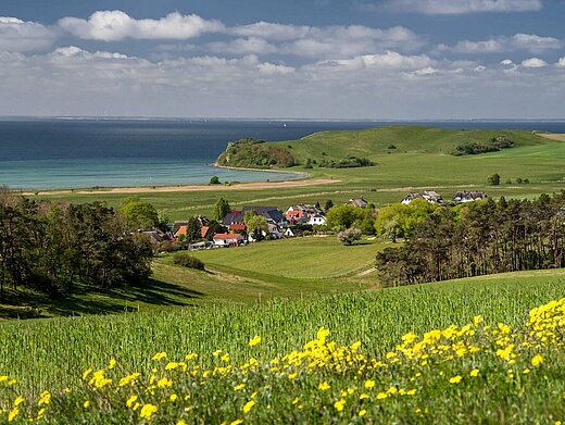 Rügen im Frühling auf Halbinsel Mönchgut mit Ostseeküste
